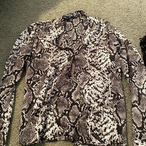 SHEIN Snakeskin Blouse